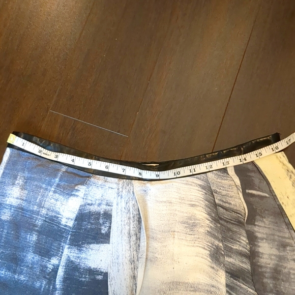Helmut Lang Asymmetric Grey, White and Yellow Printed Skirt - Picture 10 of 10